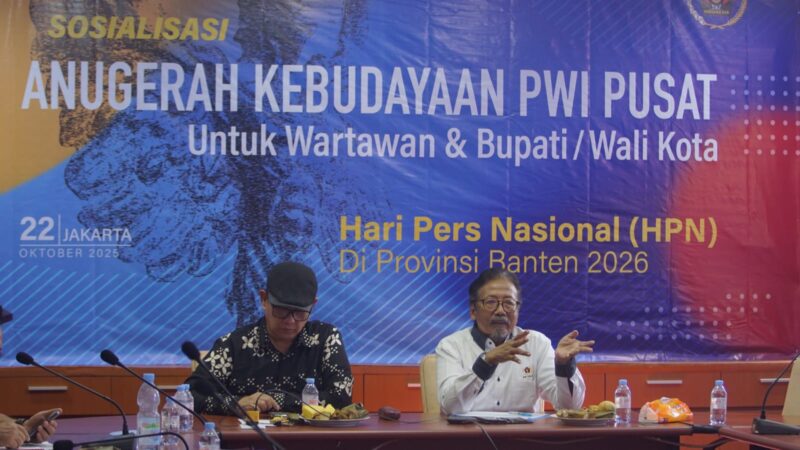 Sosialisasi Anugerah Kebudayaan PWI Pusat untuk Wartawan dan Bupati/Walikota. Foto: PWI Pusat