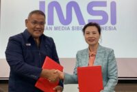 Ketua Umum JMSI Teguh Santoso (Kanan) bersama Eksekutif ACJA Wu Xu