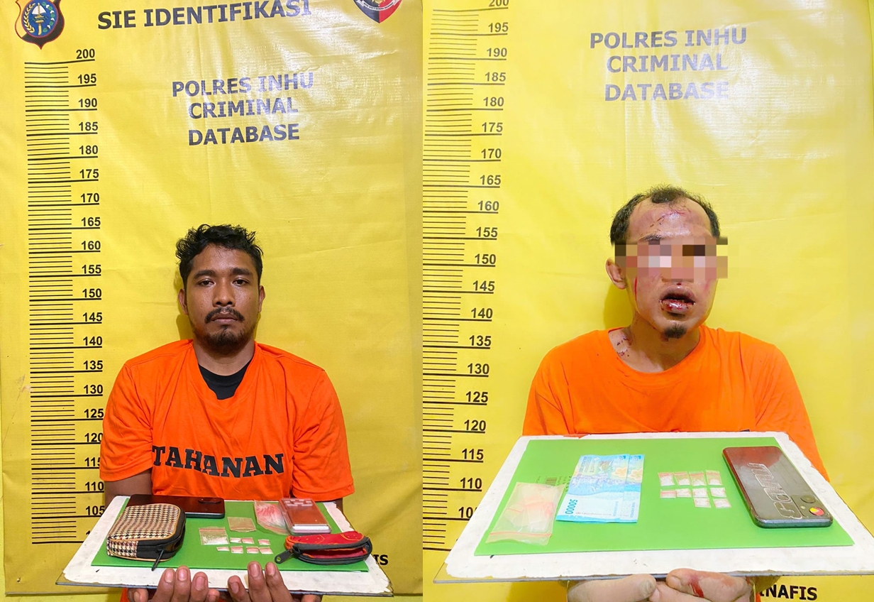 Polsek Kelayang Ungkap Dua Kasus Narkoba di Dua Kecamatan, Satu Pelaku Karyawan Perusahaan Sawit