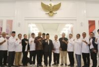 Pengurus PWI Pusat bersama Menteri Perencanaan Pembangunan Nasional/Kepala Bappenas, Rahmat Pambudy. Foto:humaspwi/MON
