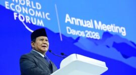Presiden Prabowo saat berpidato di WEF. Foto: Sekneg/MON